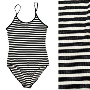 PAIGE metallic stripe bodysuit